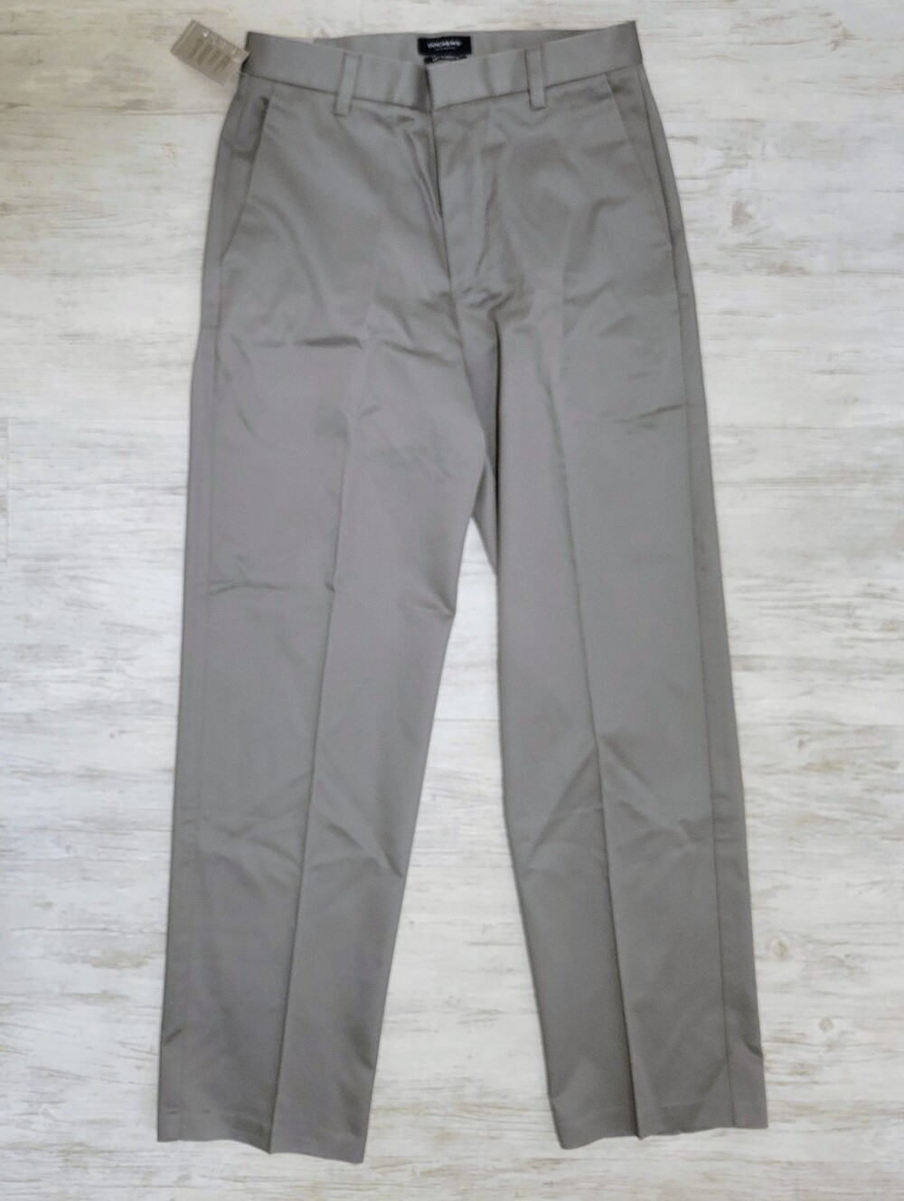 Dockers Signature Khaki D3 Classic Fit Flat Front Dress Pants Gray Mens 30x32